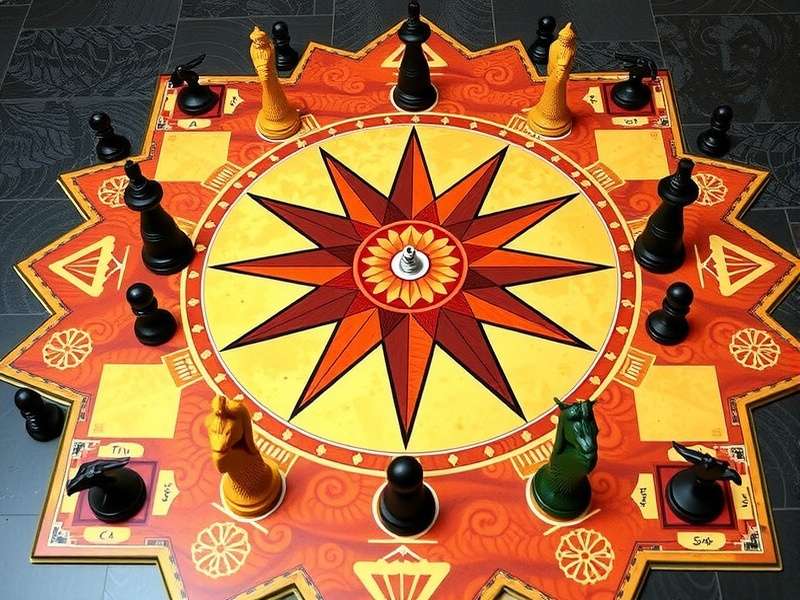 Sanyasi Chess Star game board with unique pieces